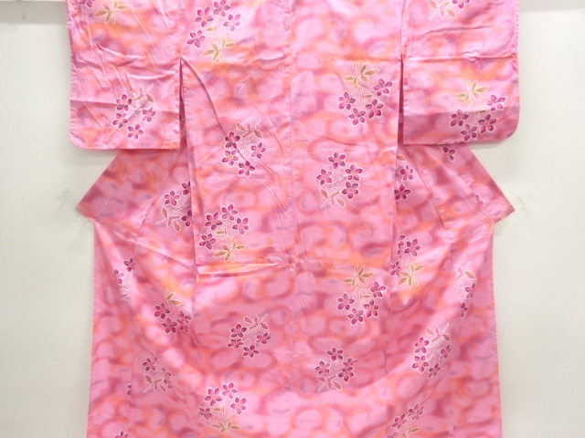 JAPANESE KIMONO / YUKATA / COTTON / FLOWER